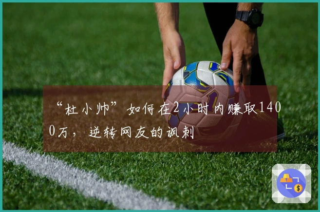 “杜小帅”如何在2小时内赚取1400万，逆转网友的讽刺